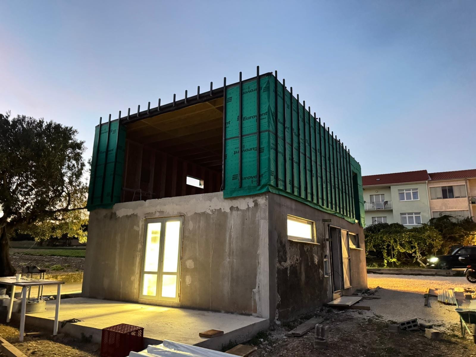 Kuća Lata s atelierom, Trogir — upper floor under construction